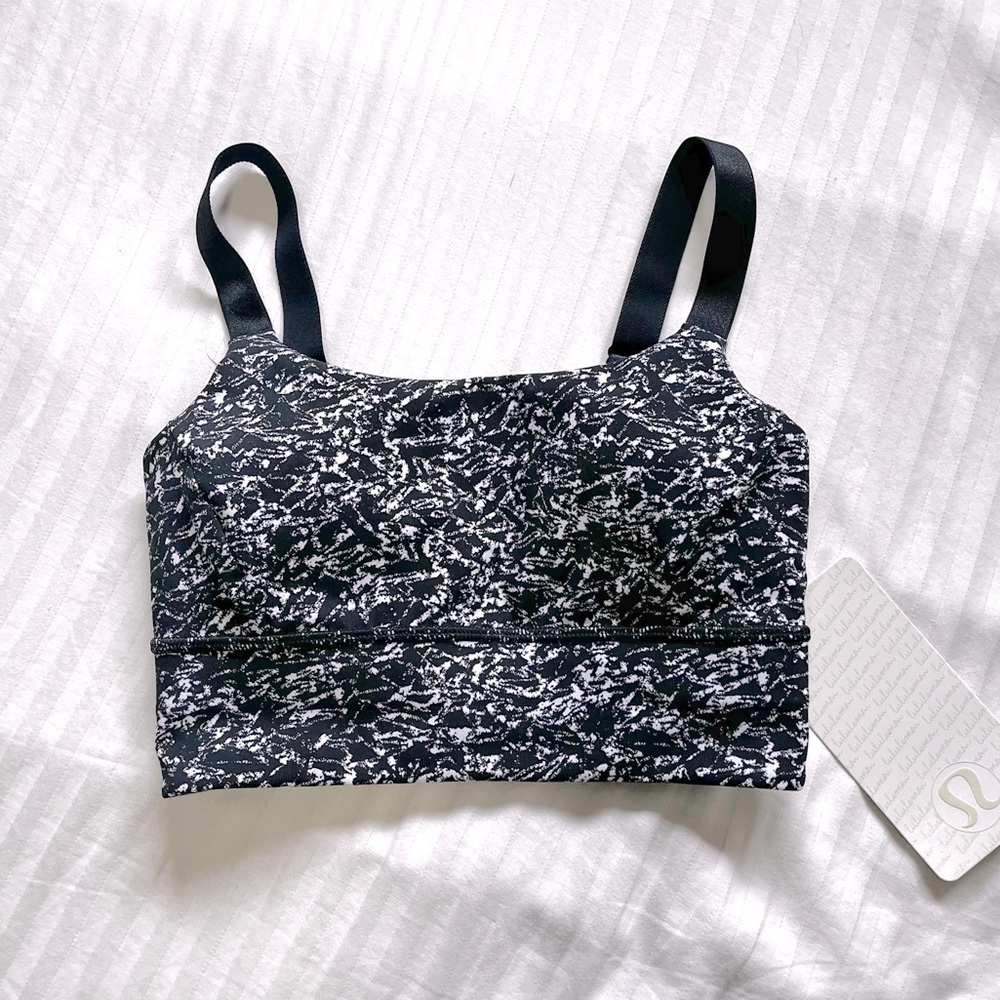 NWT Lululemon Both Ways Bra Iced Wave White Black size 4 - Picture 6 of 14